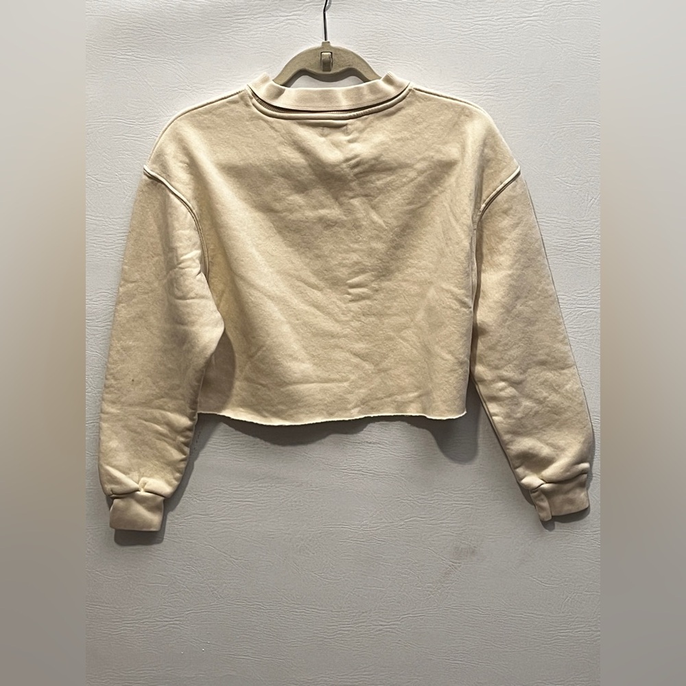 Urban Outfitters BDG Cream Cropped Polo Sweatshirt XS - Picture 5 of 13
